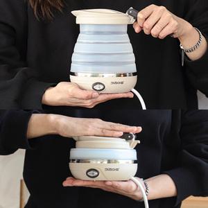 키친아트 손잡이 폴딩 포트 600ml 휴대용 접이식 여행 티백 컵라면 커피