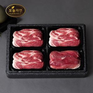 [오늘자연] 한돈 스페셜 구이세트 4호 1.6kg (목살 3팩+앞다리살 1팩)/팩당 400g