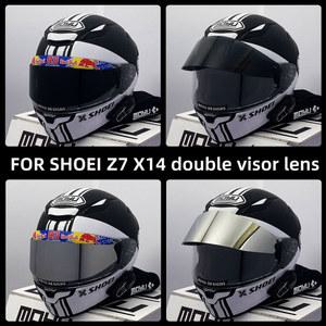Shoei Z-7 X-14 RF-1200 X-포틴 용 헬멧 더블 바이저 렌즈, 풀 페이스 스크래치 방지 윈드 쉴드