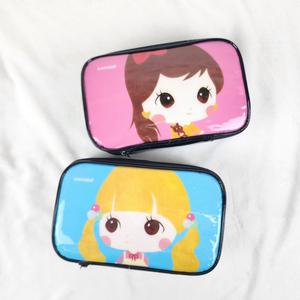 귀여운 소녀 친환경 에나멜 화장품 여행용 다용도 파우치