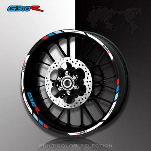 고품질 오토바이 앞뒤 바퀴 가장자리 외부 림 스티커 BMW G310R 용 반사 스트라이프 휠 데칼, 비엠더블유 G310R 에 적합