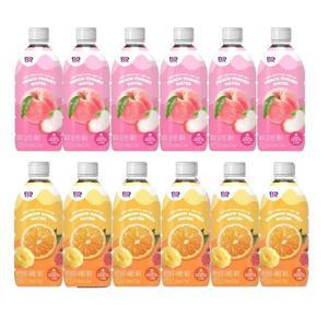 배스킨라빈스 과즙워터 500ml (피치요거트 12개+레인보우샤베트 12개)