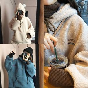 여성 겨울 뽀글이 후드 티셔츠 여자 털후드