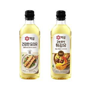 백설 건강을 생각한 요리유 900ml x1개+2배 바삭 튀김유 900ml x1개