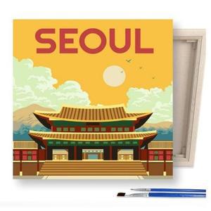 [BZJL8PNQ_4C]DIY 페인팅 캔버스 물감 붓 세트 경복궁