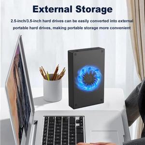PC 노트북용 HDD 케이스 SATAUSB 30 어댑터 SSD 외장 하드 드라이브 인클로저 냉각 선풍기 450 Mb/s 22TB 2