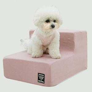 [BZJL8GWP_4C]강아지 2단 스타일 계단 핑크 1P 커버분리 침