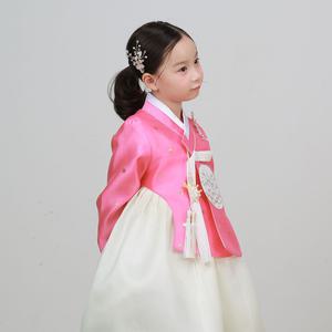 [한설한복]한설한복1820S 핑크핑크 조화로운 여아한복은 언제나 환영 고급 갈래 아동 여아한복 [돌-12세]