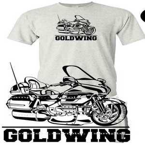 의류 상의 Goldwing 투어링 오토바이 바이커 그래픽 아트 스케치 셔츠 신상 남성용 패션 재미있는 티