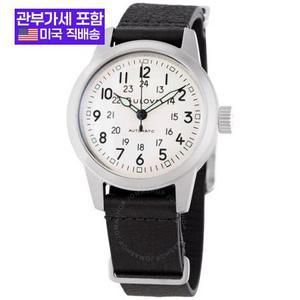 BULOVA 핵 오토매틱 아이보리 다이얼 남성용 손목시계 96A246 [관부가세포함]