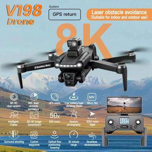 V198 드론 ESC 8K 촬영용 GPS카메라 고화질 4K GPS RC 쿼드콥터