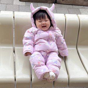 [블랙야크키즈](대구신세계)24년 FW신상 따뜻하고 포근한 아기들의 겨울 필수템~~ 베이비 다운우주복 [B...