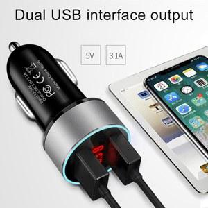 범용 차량용 휴대폰 핸드폰 충전기 1A 듀얼 USB 고속 담배 라이터 인터페이스