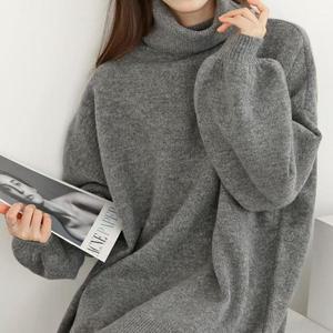 여자 터틀넥니트 오버핏 여리 wool 긴팔티_3