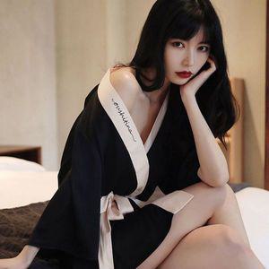 [기타]여성 HAQBOQWH 실크 로브로 골프가운 샤워가운 여자 실크가운