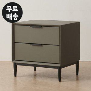 벨로 가죽 침대 협탁 2단 쇼파 테이블 서랍장(그레이)