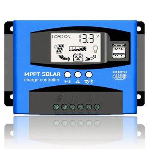 60A MPPT 태양광 충전 컨트롤러 12v /24v 현재 자동 초점 추적 충전(LCD 디스플레이 듀얼 USB 레귤레이터 다중 부하 제어 모드 포함)