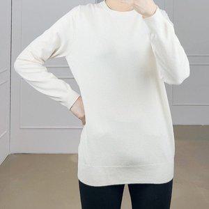 [옷자락]여성 라운드넥 가을 긴팔 니트 셔츠 빅사이즈_P345869476