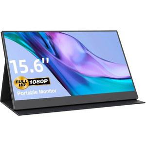 VISIONOWL 휴대용 모니터 15.6인치 슬림 컴퓨터 디스플레이 게이밍 외장 풀 HD 1080P USB 타입 C HDMI IPS 화면, 여행용 노트북 맥북제품 호환 표면 PC PS4용 커버 포함 /PS5 XBOX 호환용 VESA 장착 가능