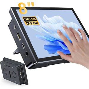 라즈베리 파이용 8인치 터치스크린, 5 POINT 1280 * 800 IPS 터치스크린 휴대용 모니터, 파이 5용 HDMI 인터페이스 듀얼 스피커 포함 /4B /3B+ /3B /3B /JETSON 나노 WIN11 /10 /8 /7(8