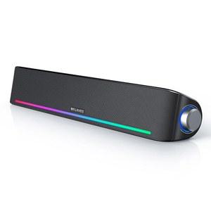 컴퓨터 스피커, 하이파이 음질 컴퓨터 사운드 바, 블루투스 5.0 및 3.5mm 유선 PC 스피커, 4가지 동적 조명 모드, PC, 데스크톱, 노트북, 휴대폰, 모니터, Xbox용 USB 전원 스피커