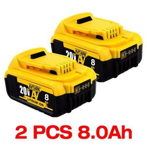 디월트용 정품 리튬 교체 배터리 DCB200 20V 8000mAh 18V DCB184 DCB200 DCB182 DCB180 DCB181 DCB182 DCB2
