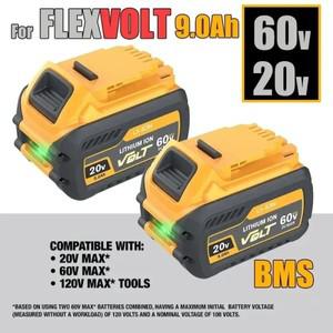 디월트 FLEXVOLT 배터리 최대 배터리 디월트 20V 60V 9Ah DCB609 리튬 이온 DCB606 DCB612 DCB609 DCB205 D