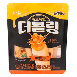 천하장사 더블링 뿌링치즈 250g (25g 10개입) 소시지