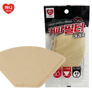 하니 커피여과지(1-2인용) 40매 종이필터 핸드드립