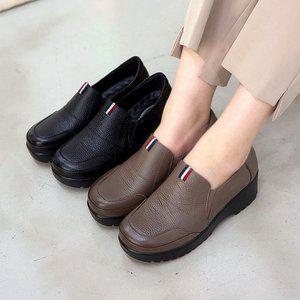 325-3 가죽 중년 직장 성인 데일리 키높이 여성로퍼