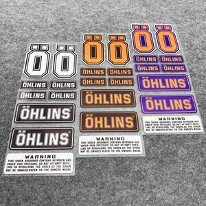 OHLINS 레이싱 서스펜션 충격 오토바이 액세서리 데칼 반사 스티커 혼다 듀크 방수 장식 수정