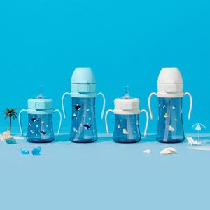 그로미미 NEW PPSU 빨대컵 고래 토끼 유아 물컵 (200ml / 300ml) 