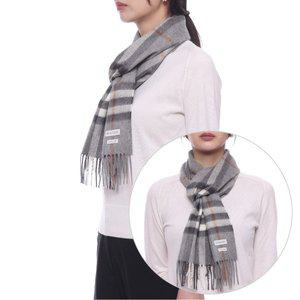 [부산점][버버리][버버리] 24FW 여성 체크 캐시미어 머플러 (8077881 GREY W 24F)