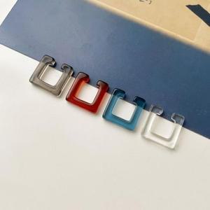 [BZJL0GO3_4B](찜했당) 이어커프 투명 귀찌 아크릴 사각