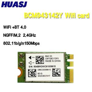 HUASJ 무선 어댑터 카드 Broadcom BCM943142Y 150Mbps WLAN M.2 NGFF 와이파이 원격 제어 BT 4.0 802.11b/g