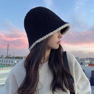 [셀러허브 패션][JHQSUTQX_52IO]뽀글이 데일리 버킷햇 모자 배색 양털 니
