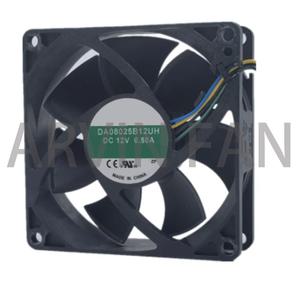 DA08025B12UH DC 12V 0.50A 80x80x25mm 8cm 80mm 냉각 FAN 4 핀 PMW PSU 쿨러