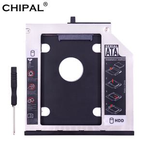알루미늄 SATA 3.0 2 차 9.5mm HDD 캐디 2.5 인치 SSD 케이스 인클로저 레노버 씽크패드 T400 T500 W500 T4