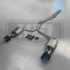 HEO 하이 퀄리티 다운파이프 배기 시스템 아우디 A6 A7 C8 30T  S6 S7 스타일용 밸브트로닉 머플러 캣백 포
