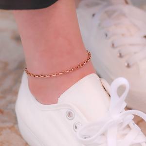 [핑크선물포장 쇼핑백] Lesly Surgical Steel Ankle bracelet  / 서지컬(써지컬) 발찌