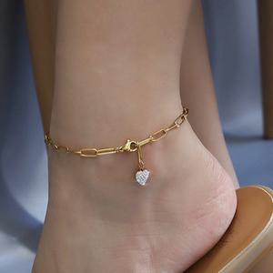 [핑크선물포장 쇼핑백] Thalia Surgical Steel Ankle bracelet  / 서지컬(써지컬) 발찌