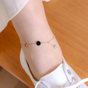 [핑크선물포장 쇼핑백] Elise Surgical Steel Ankle bracelet  / 서지컬(써지컬) 발찌