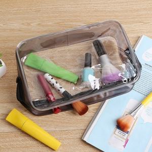 사각 블랙라인 방수 PVC 여행파우치 파우치 투명