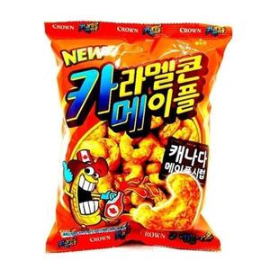 크라운 카라멜콘과 메이플 74gx16개.