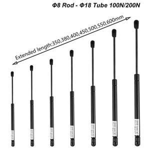 1PC 100/200N 350/380/400/450/500/550/600mm 가스 Sturts 볼 소켓 엔드 충격 흡수 장치 리프트는 후드 트