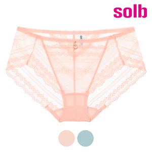 비너스 솔브 플라워 레이스 여신 햄라인 베이지 T팬티