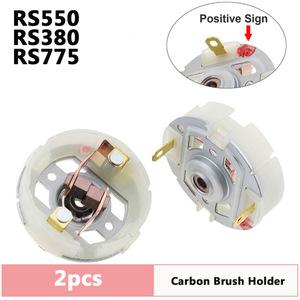 2Pcs RS550 RS380 RS775 DC 모터 카본 브러쉬 홀더 전기 드릴구리 브러시 모터 도구와 전기 스크루 드라이