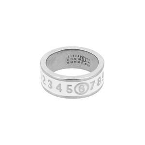 SM6UQ0086 P7211 961 MM6 인그레이빙 넘버링 로고 반지