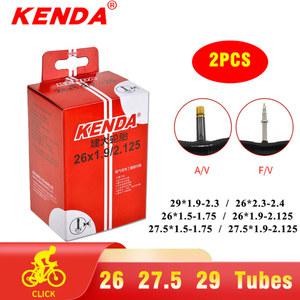 2PCS KENDA 자전거 내부 튜브 MTB 자전거 타이어 26 27.5 29 인치 1.5/1.75 1.9/2.125 2.3/2.4 AV FV 사이클링 부틸 고무 내부 튜브