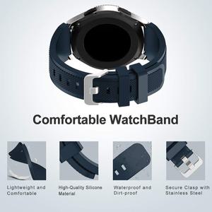 삼성 갤럭시 시계 3 용 22mm 실리콘 밴드 삼성 액티브 2 40 44mm Amazfit GTR 47mm 용 45mm 기어 S3 프론티